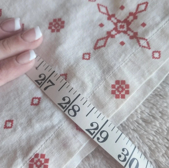 Men's Red & Cream Holiday Button Up by Pacsun Sz Med - Picture 8 of 8